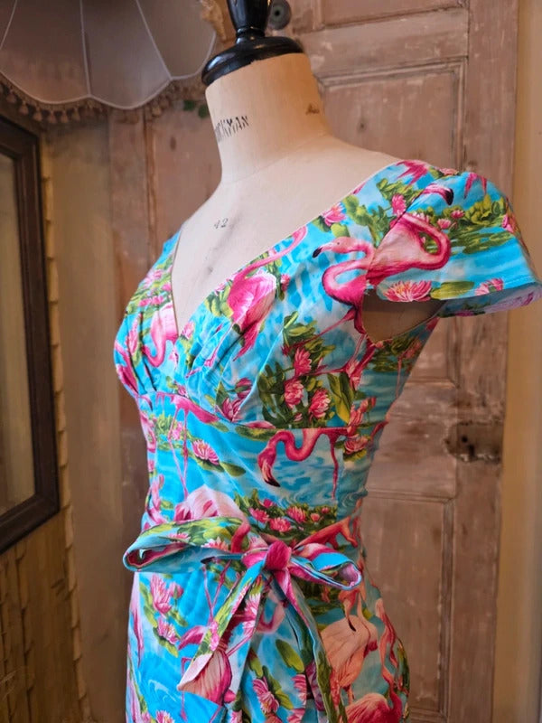 Vintage Vanity Project Wiggle Dress 1940s 1950s Style Pin Up Pencil Dress UK6-8