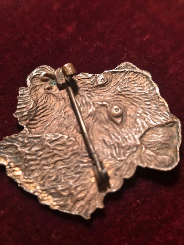 Art Deco Brass Dog Brooch – c. 1920s–1930s