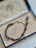 Vintage 1940s Siam Sterling Silver Niello Bracelet