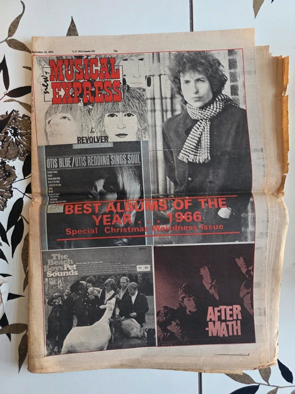 Vintage NME Magazine December 25 1976 Bob Dylan Best Albums 1966