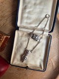 Antique Victorian Style Sterling Silver 925 Scissor Case Chatelaine