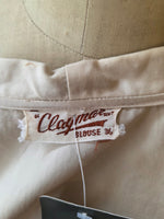 Load image into Gallery viewer, Vintage 1940s Embroidery Anglaise Cotton Blouse UK Size 12 by Clogmore
