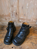 Load image into Gallery viewer, Vintage 90s Dr Martens Black Leather Ankle Boots UK 4 Y2K Grunge Festival
