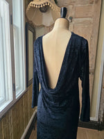 Load image into Gallery viewer, Antique Vintage 1930s Art Deco Black Backless Dress
