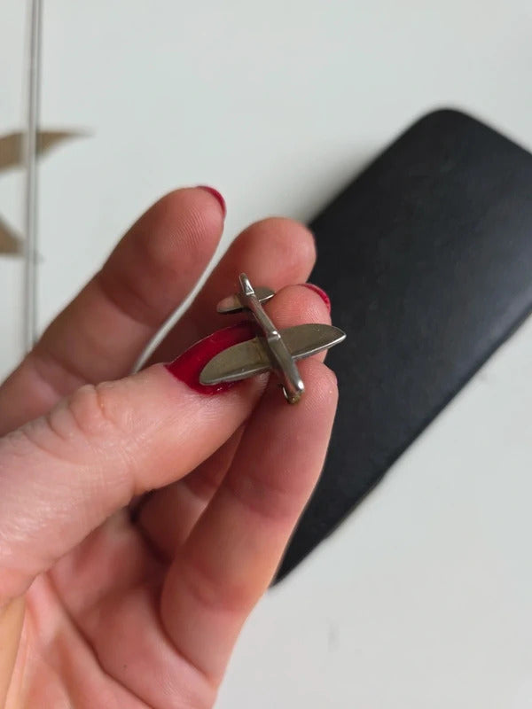 Vintage WW1 Trench Art Sweetheart Brooch – Aeroplane Pin