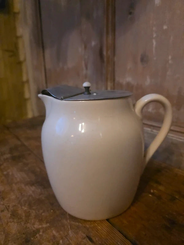 Vintage 1930s Gibson’s English Ironstone Jug with Lid