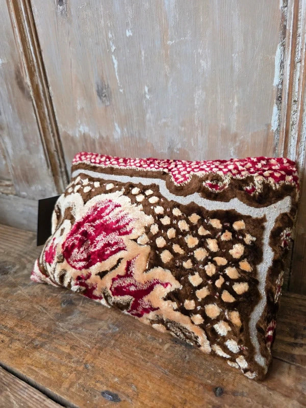 Handmade Moroccan Upcycled Fabric Makeup Bag – Velvet Pouch