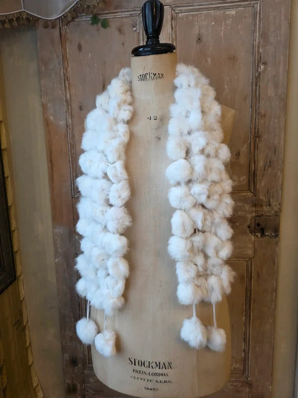 Vintage Y2K  Skinny Scarf | Crochet fluffy Scarf | Boho Festival Accessory |