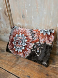 Handmade Moroccan Upcycled Fabric Makeup Bag – Velvet Pouch