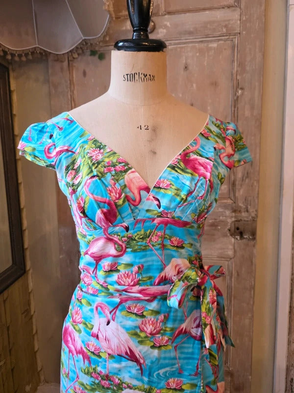 Vintage Vanity Project Wiggle Dress 1940s 1950s Style Pin Up Pencil Dress UK6-8