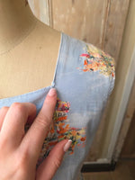 Load image into Gallery viewer, Vintage 1950s cotton novelty Dress Make Do And Mend Project UK12 Needs Repairs
