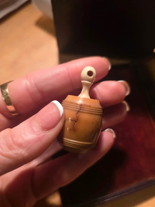 Antique Amber Tape Measure  Early 20th Century