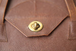 Load image into Gallery viewer, Vintage early 1940s Dark brown leather handbag
