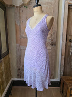 Load image into Gallery viewer, Vintage Y2K Sportstaff Lilac Ditsy Floral Midi Dress UK 8
