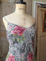 Load image into Gallery viewer, Vintage Y2K Slip Bias Dress – Floral Lace Print – UK 12
