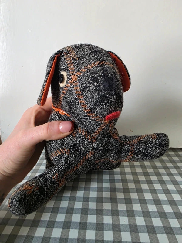 Vintage 1960s Weighted Fabric Dog Toy / Doorstop