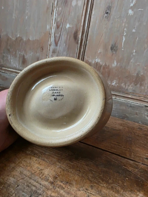 Victorian Stoneware Jelly Mould – Cream Glazed Pudding Mould – English Kitchenalia