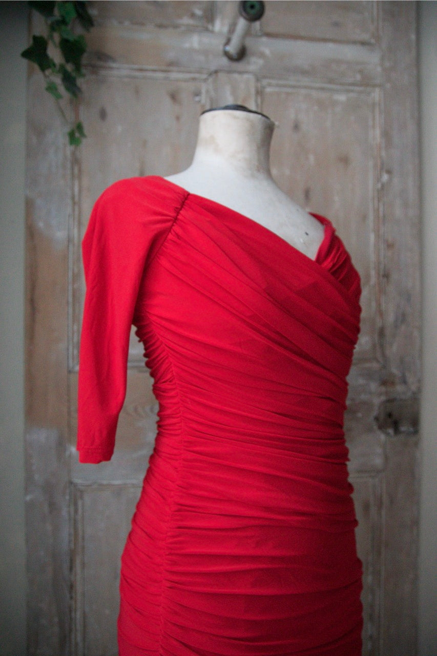 Vintage 1950s style dress original Laura Byrnes 2015 evening wiggle UK8