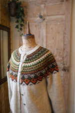 Load image into Gallery viewer, Vintage 1970s fairisle cardigan  - button down -  wool
