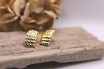 Load image into Gallery viewer, Vintage 1980s gold tone stud statement earrings

