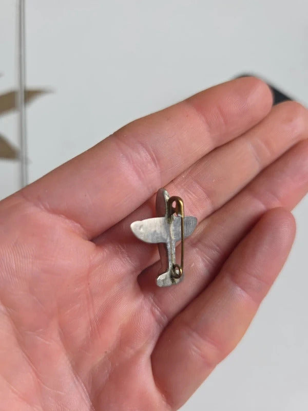 Vintage WW1 Trench Art Sweetheart Brooch – Aeroplane Pin