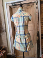 Load image into Gallery viewer, Vintage Y2K Kaporal Cotton Shirt Dress | Embroidered Plaid Mini | Preppy | UK8
