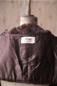 Vintage 1940s Ermine brown fur shawl - wrap -  Goodwood revival