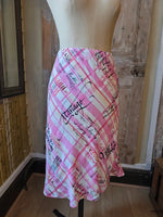 Load image into Gallery viewer, Vintage Y2K Italian Galliano-Style Newspaper Print Skirt approx UK 16
