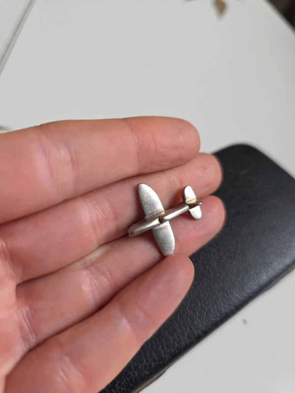 Vintage WW1 Trench Art Sweetheart Brooch – Aeroplane Pin
