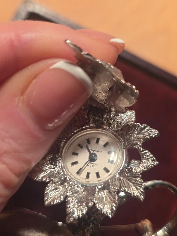 Vintage Swiss Tavannes Mechanical Watch Brooch / Pendant – c. 1950s