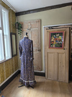 Load image into Gallery viewer, Vintage Prairie Dress High Neck Long Sleeve Maxi Lace Floral Cottagecore 70s
