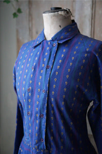 Vintage 1980s indian cotton woven embroidery dress - Monsoon - UK14