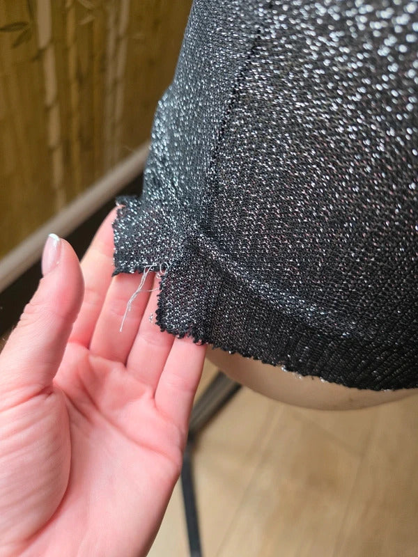 Vintage 1970s Metallic Lamé Backless Halter Top