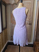 Load image into Gallery viewer, Vintage Y2K Sportstaff Lilac Ditsy Floral Midi Dress UK 8
