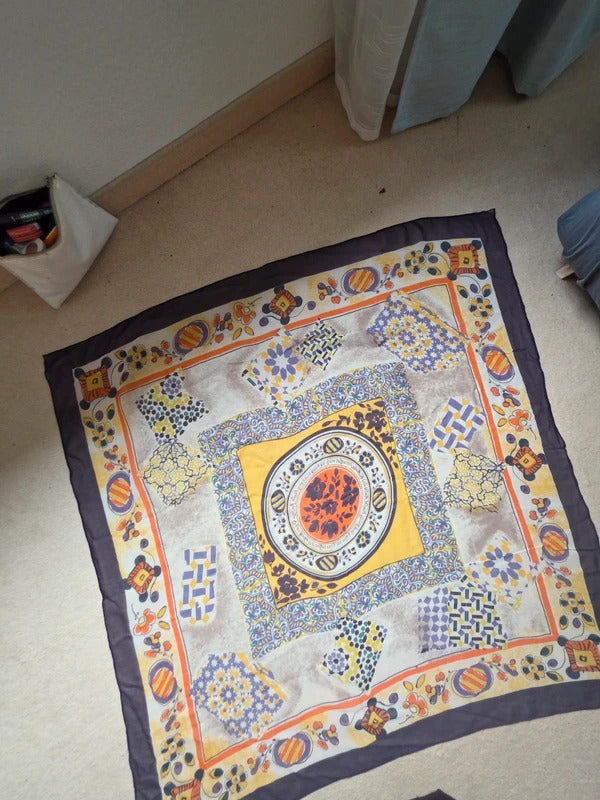 Vintage Per Spook Silk Scarf – Signed Designer Print