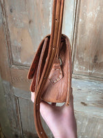 Load image into Gallery viewer, New Handmade Tan Leather Studded Shoulder Bag Boho Festival Crossbody Western Style
