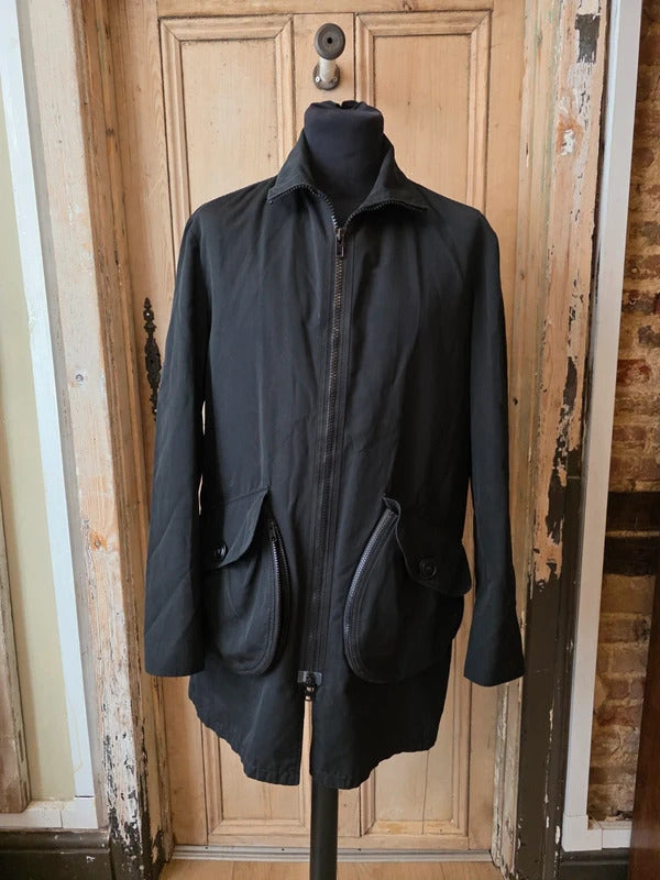 Maison Martin Margiela Jacket MM10– Black Zip Front Utility Coat – Made in Italy