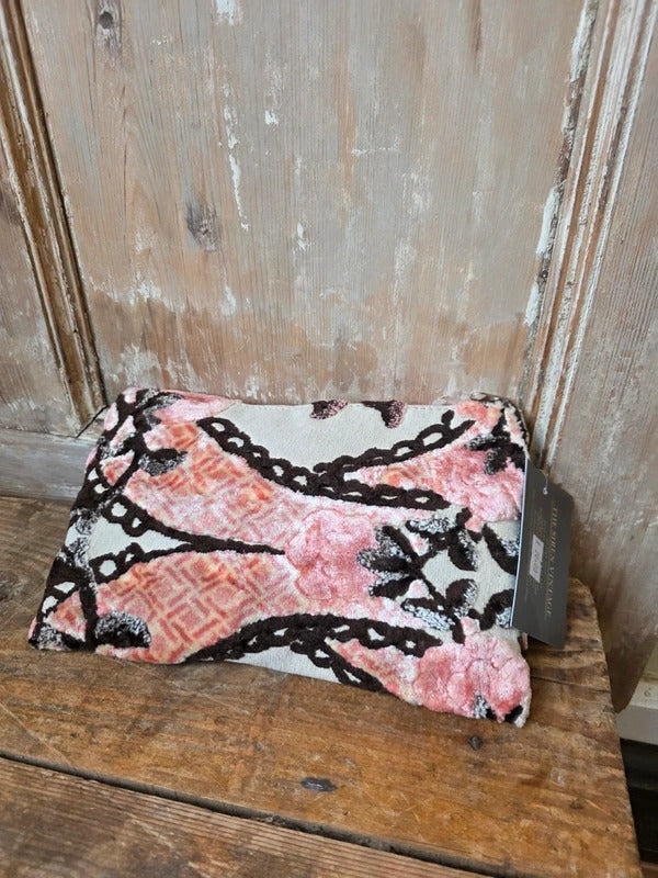 Handmade Moroccan Upcycled Fabric Makeup Bag – Velvet Pouch
