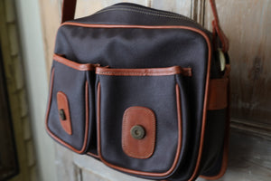 Vintage DENTS Pebble Grain Spacious Leather Satchel Bag