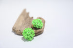 Load image into Gallery viewer, Vintage 1950s floral green bold clip on earrings
