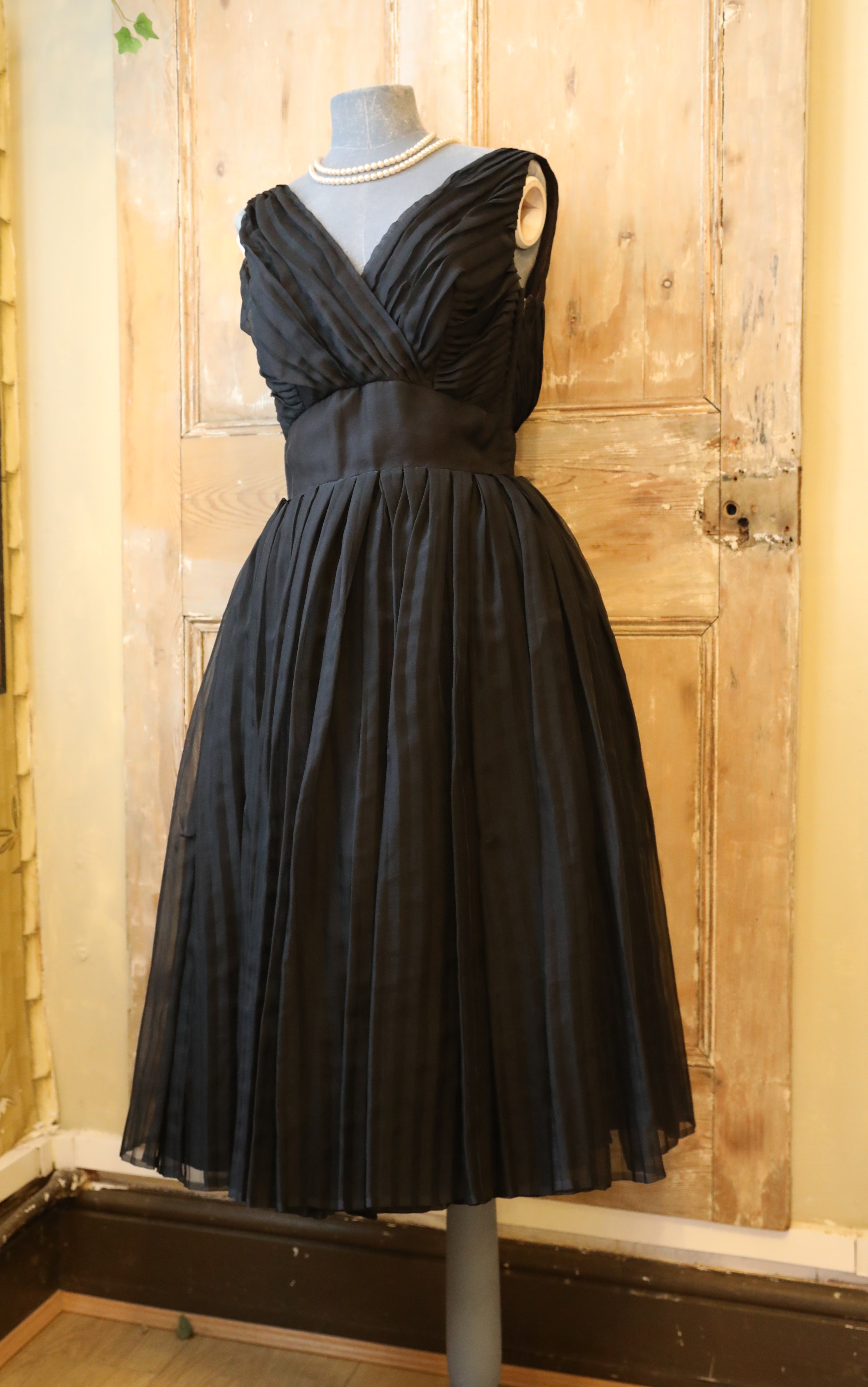 Vintage 1950s Jean Allen original LBD fit and flare dress