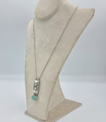 Load image into Gallery viewer, Art Nouveau Jewellery - Silver Necklace - Amazonite gemstone Pendant
