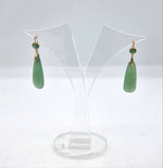 Load image into Gallery viewer, Antique Jade Earrings - Edwardian jewellery - 18ct gold
