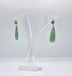Load image into Gallery viewer, Antique Jade Earrings - Edwardian jewellery - 18ct gold
