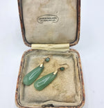 Load image into Gallery viewer, Antique Jade Earrings - Edwardian jewellery - 18ct gold

