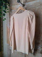 Load image into Gallery viewer, Designer Chloe Silk Blouse Cream V neck UK12
