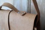 Load image into Gallery viewer, Vintage Real Brown Large Leather Messenger Laptop Satchel Shoulder Bag
