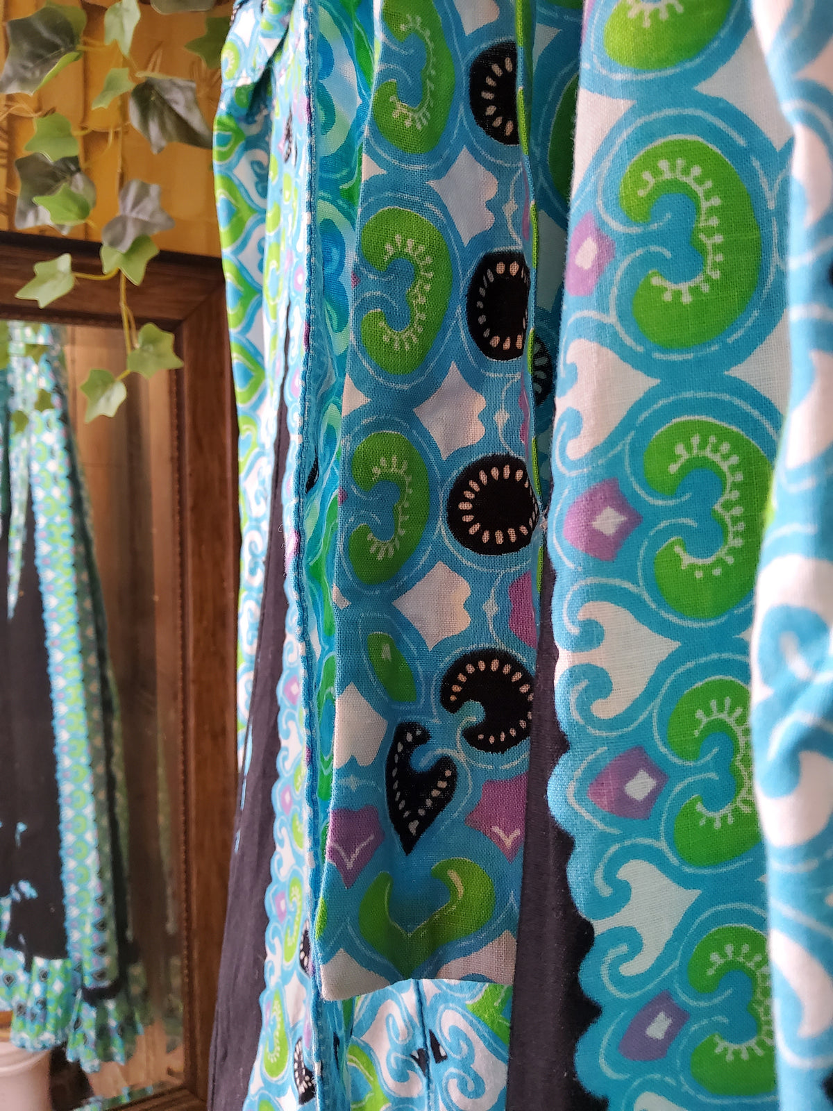 Vintage 1970s original cotton novelty maxi skirt.