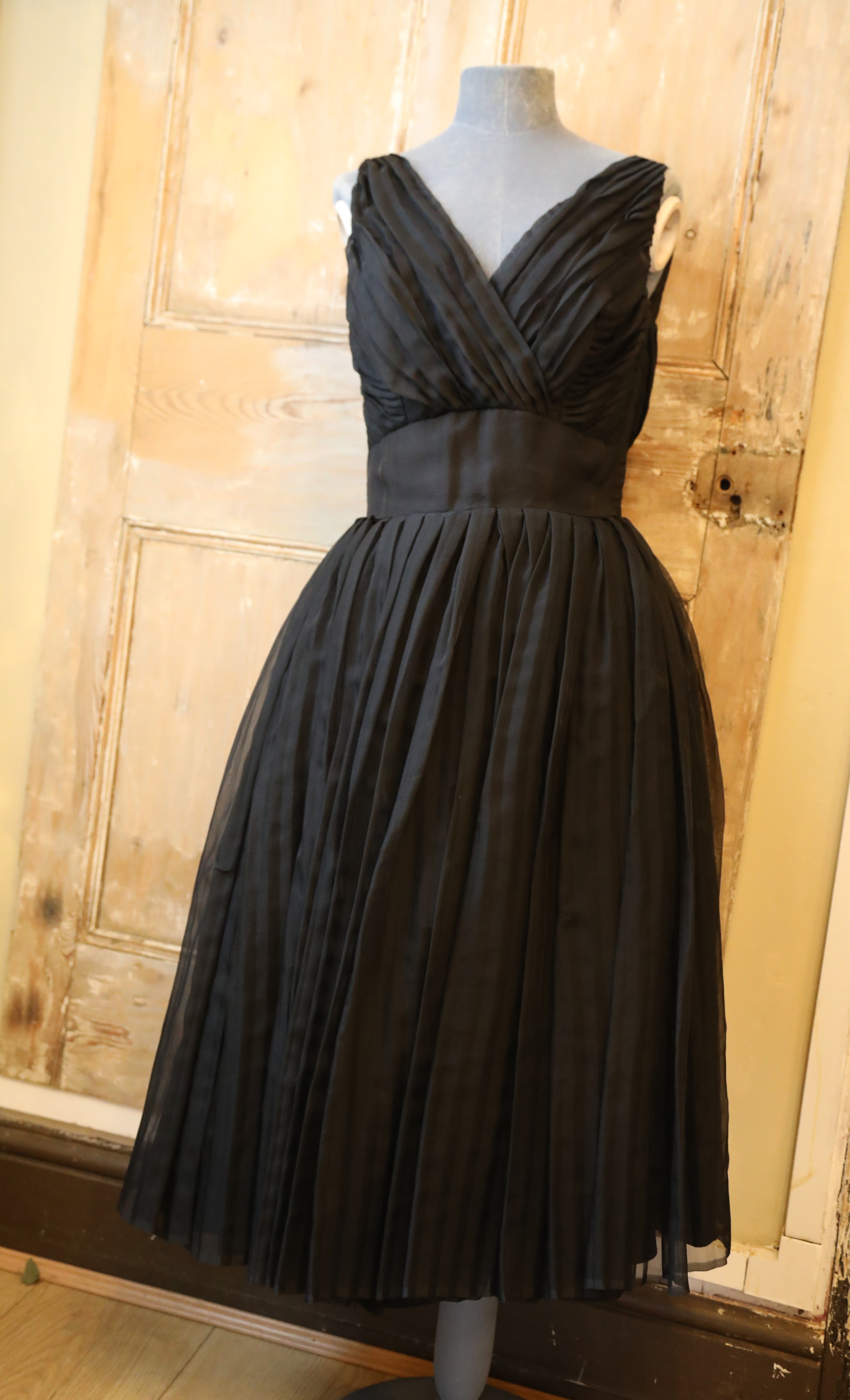 Vintage 1950s Jean Allen original LBD fit and flare dress