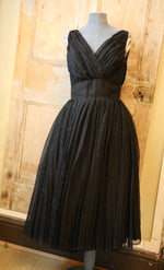 Load image into Gallery viewer, Vintage 1950s Jean Allen original LBD fit and flare dress
